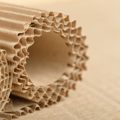 Detalle de planchas de cartón ondulado producidas por Pacarpe